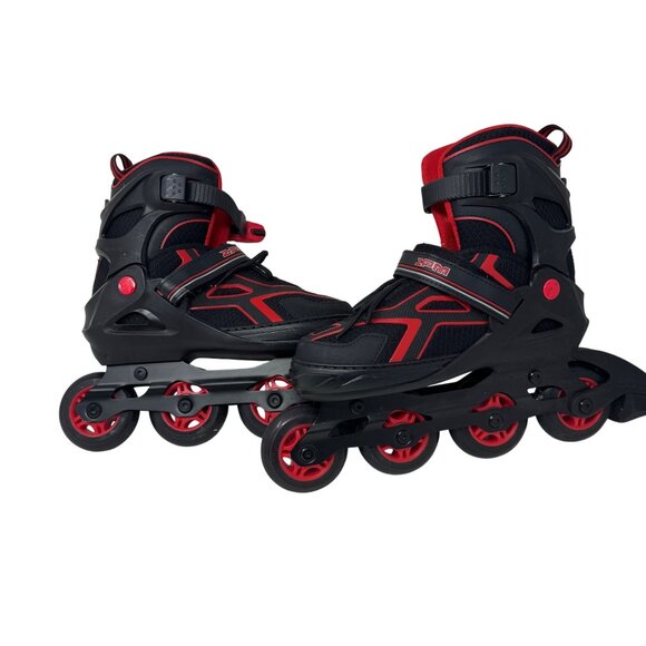 ZPM Sports Adjustable Inline Skates Youth Size 4-7 Black & Red - Picture 1 of 8